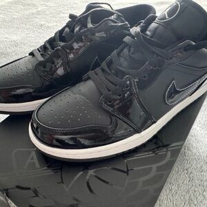 Nike Glossy Black Sneakers Jordon